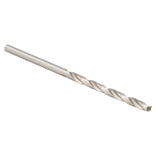 IRWIN silver metal drill bit SKU 81137, side angle on white background.