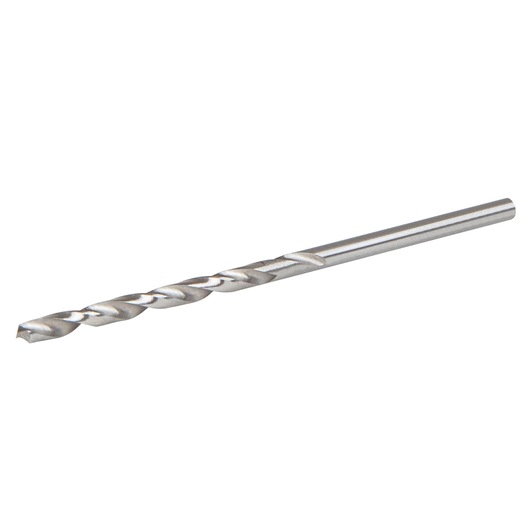 IRWIN 81138 metal twist drill bit, silver finish, side angle on white background.