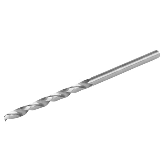 IRWIN 81140 metal twist drill bit, side angle, silver finish, on white background.