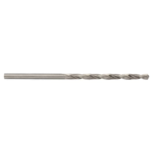 IRWIN 81141 metal twist drill bit, side angle on white background.