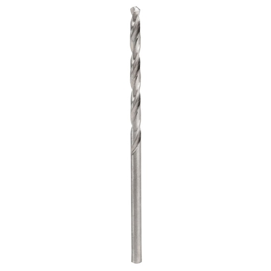 IRWIN 81143 metal twist drill bit, silver finish, straight shank, front view on white background.