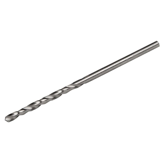 IRWIN 81145 steel twist drill bit, side angle, on white background.