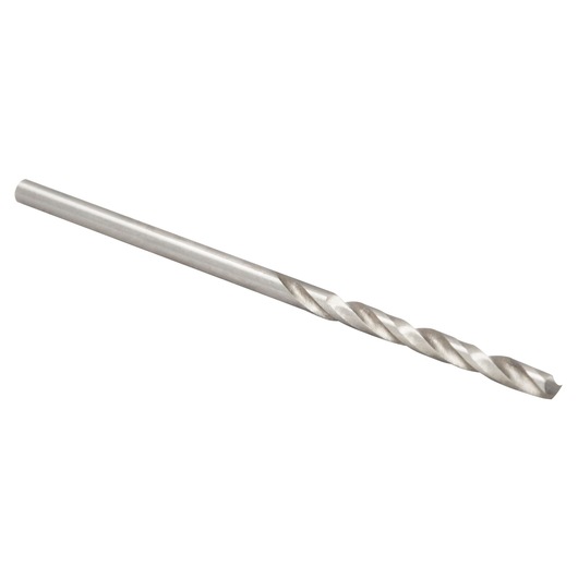 Photo of IRWIN 81148 silver twist drill bit shown at an angle on white background.