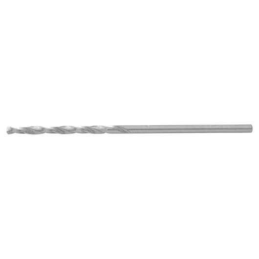 IRWIN 81150 silver metal drill bit, side view, spiral fluting for precise drilling.