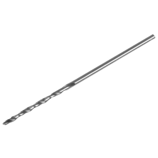 IRWIN 81154 metal drill bit on white background, side angle, silver spiral design.