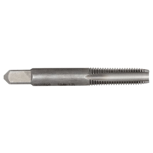 IRWIN SKU 8339 straight metal tap, close-up side angle on white background.