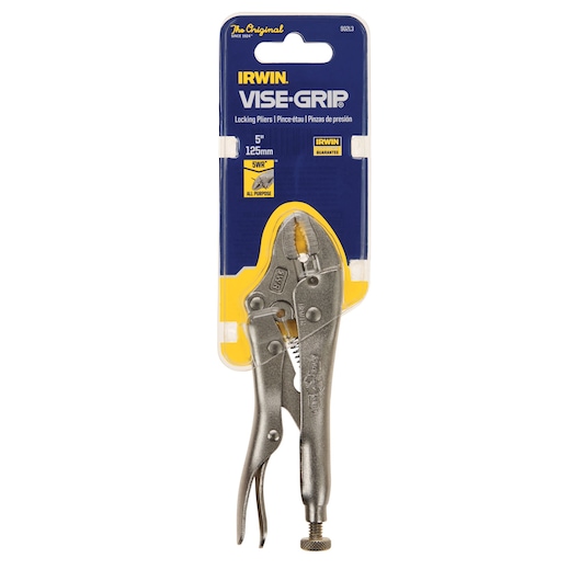 IRWIN VISE-GRIP locking pliers 5 inch, SKU 902L3, silver finish, front view on white background.