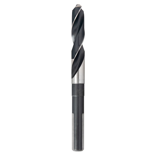 IRWIN 91135 black and silver twist drill bit, straight shank, product photo on white background.