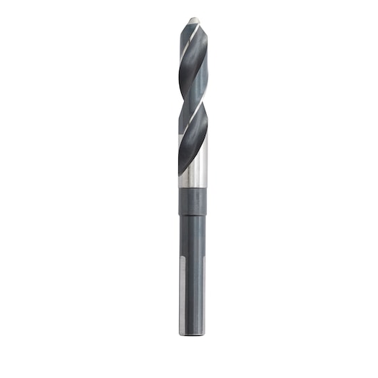 IRWIN 91136 drill bit with black and silver spiral design, product photo on white background, front angle.