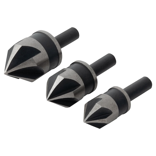 82 Deg Black Oxide Countersink Drill Bit Set (3 pc.)