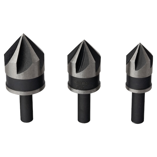 82 Deg Black Oxide Countersink Drill Bit Set (3 pc.)