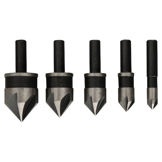 82 Deg Black Oxide Countersink Drill Bit Set (5 pc.)