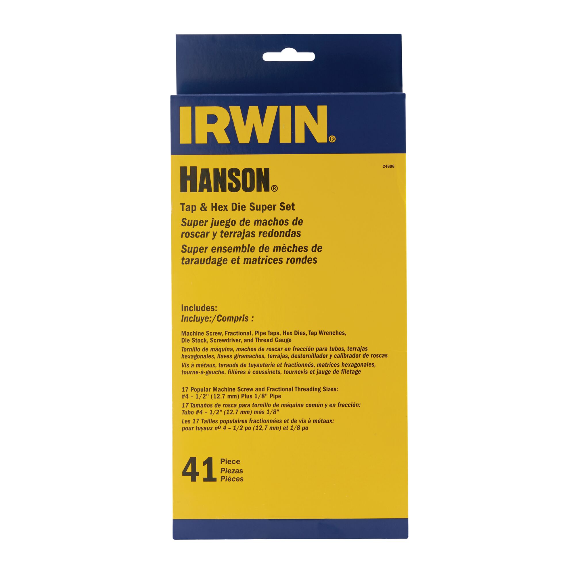 41-pc Machine Screw / Fractional Tap & Hex Die Set | IRWIN