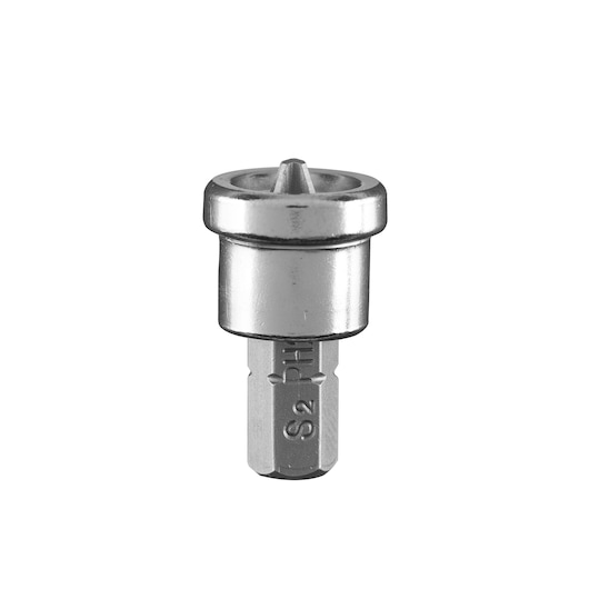 IRWIN IW6061225 silver magnetic screw holder bit, front view on white background.