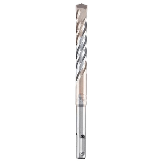 IRWIN IW2039122 silver and gray masonry drill bit photo, straight-on view, spiral flutes, SDS-plus shank.