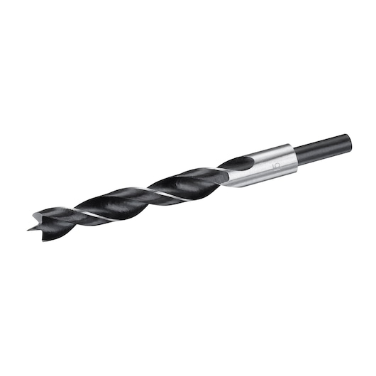 IRWIN IW4046606 wood drill bit, black and silver, angled product photo on white background.