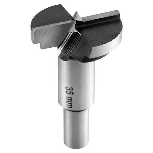 IRWIN IW9091103 metal Forstner drill bit, 35mm, close-up angle on white background.