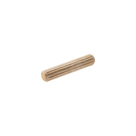 IRWIN IW9094101 wooden dowel pin with fluted design, product photography, side angle on white background.