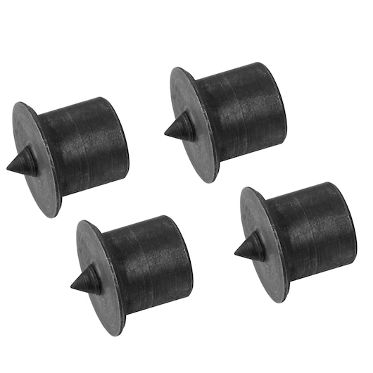 Photo of four IRWIN IW9094111 black cylindrical marking tips on white background, angled view.