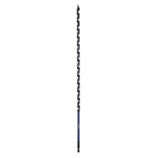 IRWIN IWAX3005 auger drill bit with blue shank, straight angle on white background.