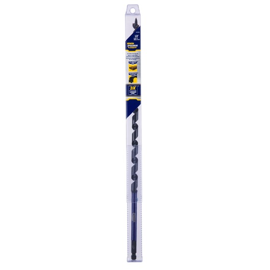 IRWIN auger drill bit IWAX3006 in clear packaging, photo shows bit front view on white background.