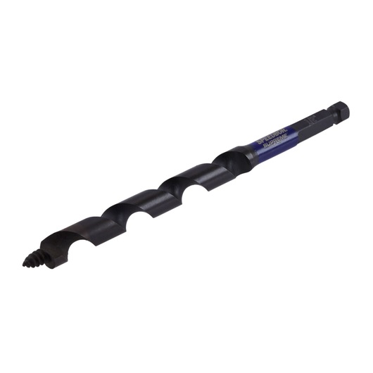IRWIN IWAX3015 auger drill bit with screw tip, black finish, product side view on white background.