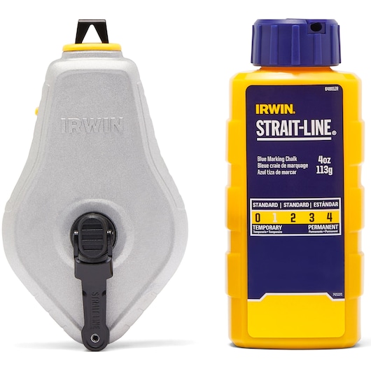 IRWIN® STRAIT-LINE® CLASSIC Aluminum Chalk Reel w/ Blue Chalk Straight on Beauty