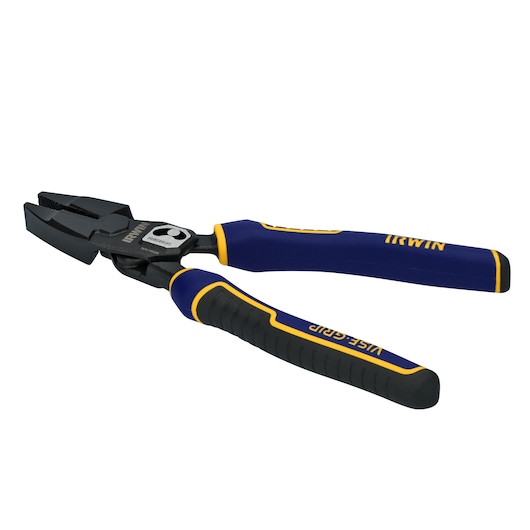 Irwin IWHT84000 PowerSlot™ High Leverage Lineman's Pliers 3/4 away view.