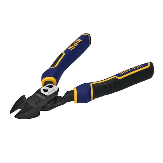 Irwin IWHT84001 PowerSlot™ High Leverage Diagonal Pliers 3/4 foward view.