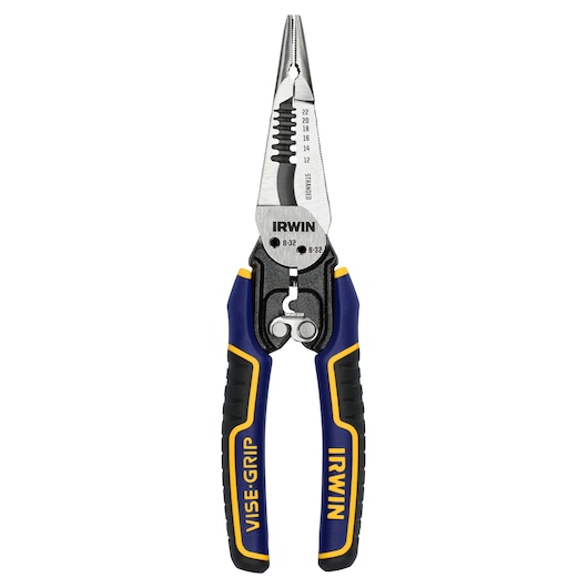 Irwin IWHT84002 7in1 Multi-Function Wire Stripper front view.