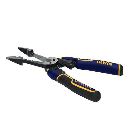 Irwin IWHT84002 7in1 Multi-Function Wire Stripper 3/4 away view.